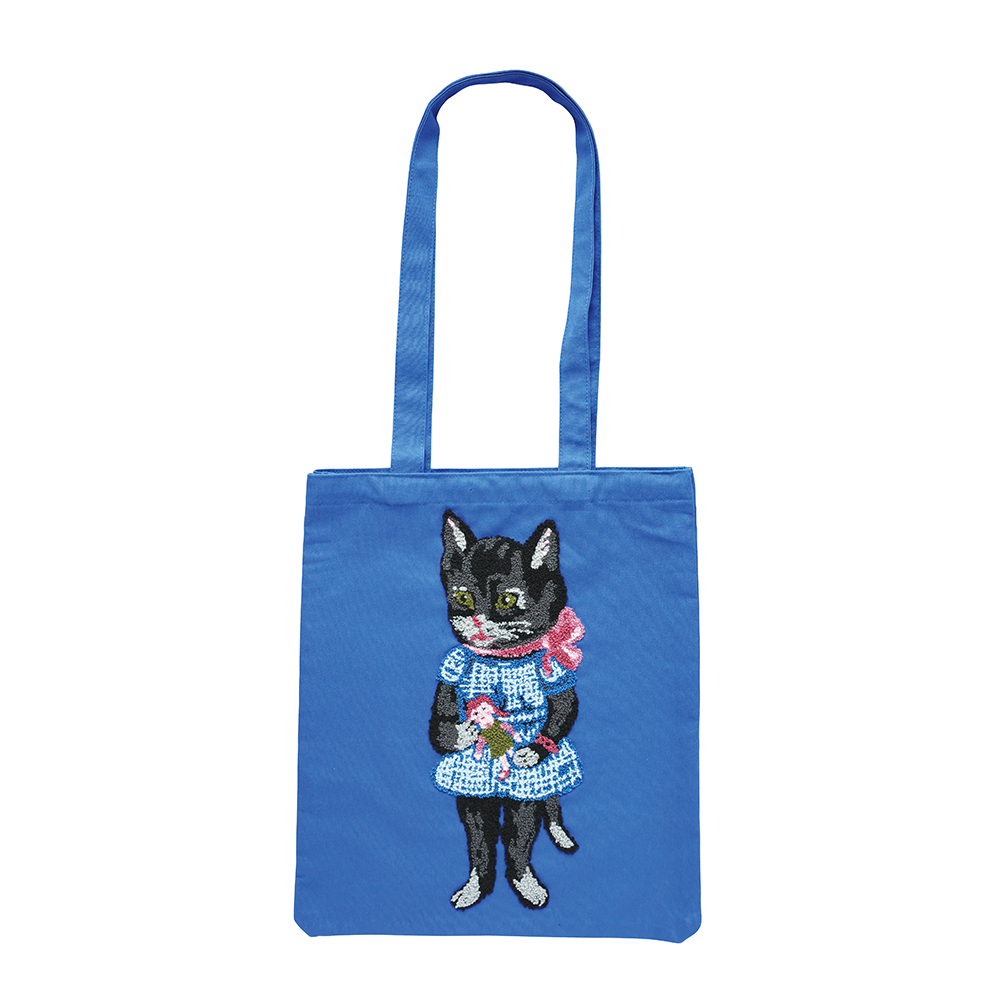 Nathalie Lete Fluffy Rectangle tote bag Blue eye